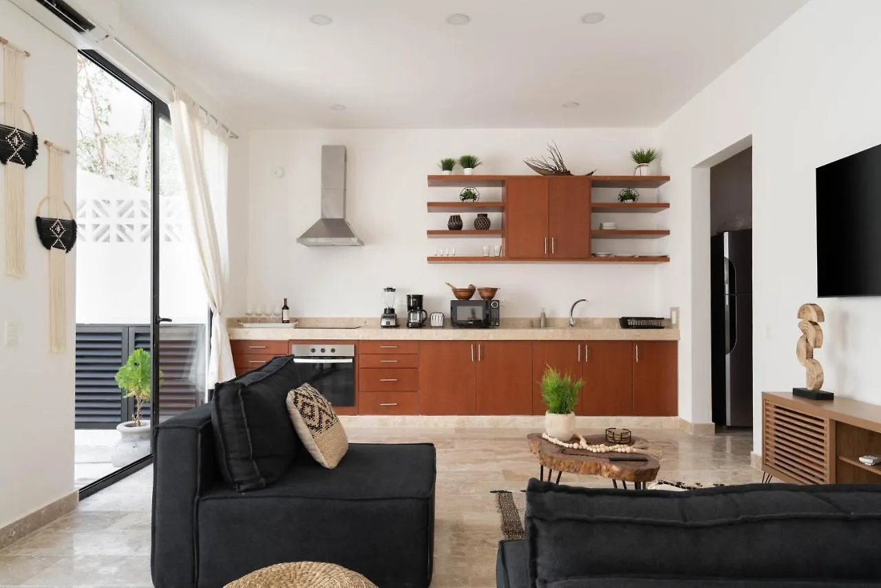 公寓 Tulum Cozy 3 Bedrooms Townhome-Centrally Located-Gated-Wifi 墨西哥